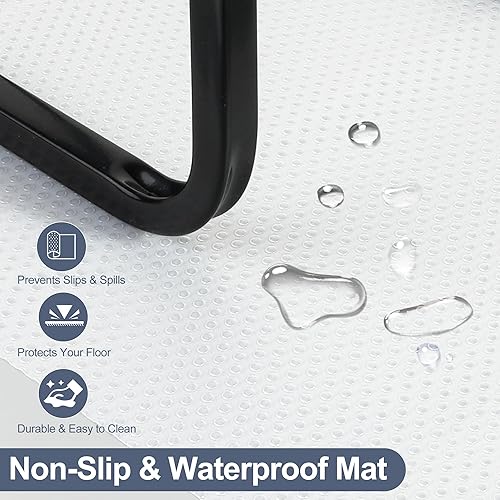 Miniatura 6 de Soporte dispensador de agua, soporte para jarra de agua con 2 grifos, marco de hierro resistente para cubos de 5 galones, alfombrilla