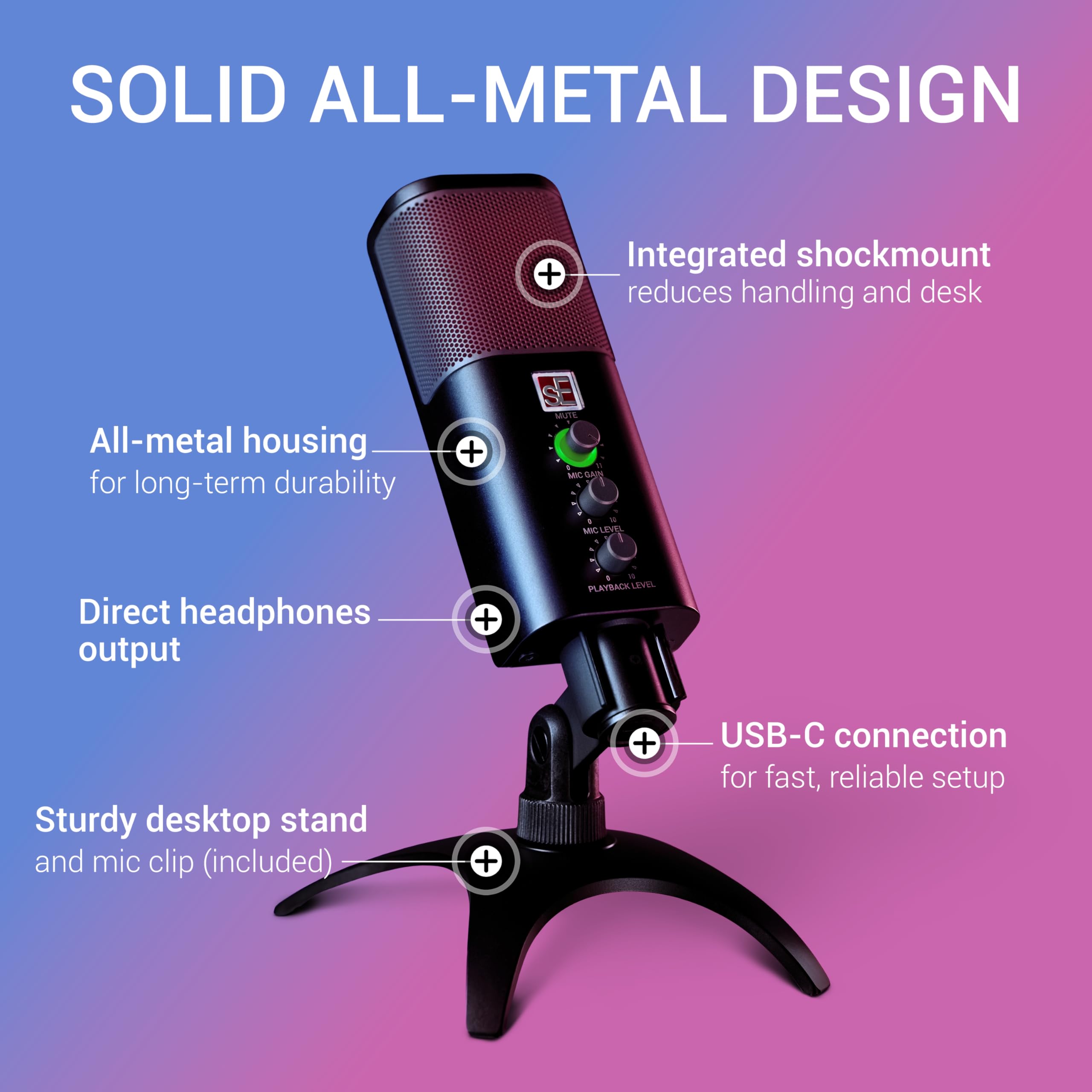 SE Electronics NEOM-USB Microfono a condensatore USB