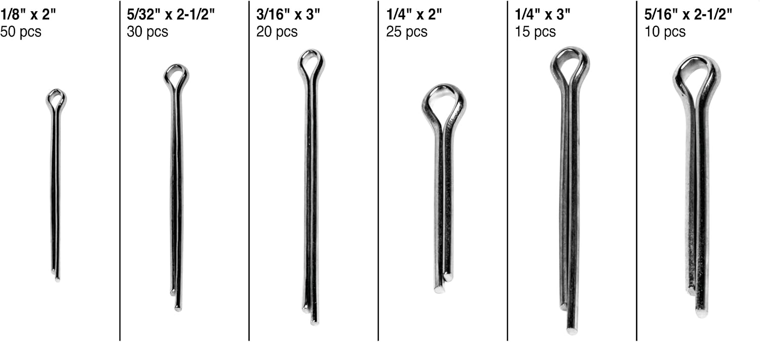 Performance Tool W5206 150pc Large Cotter Pin Assortment
