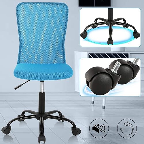 Miniatura 7 de Silla de oficina en casa, silla de computadora, silla de estudiante, silla de escritorio, silla de malla con respaldo medio, silla de oficina