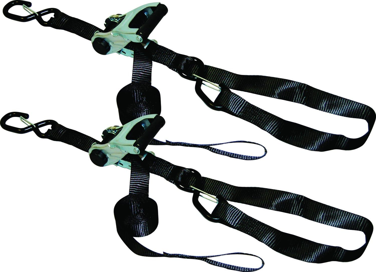 Heavy Duty Ratchet Straps 2-Pack - 15ft Camo Tie Downs With Coated Hooks, 700lb Capacity