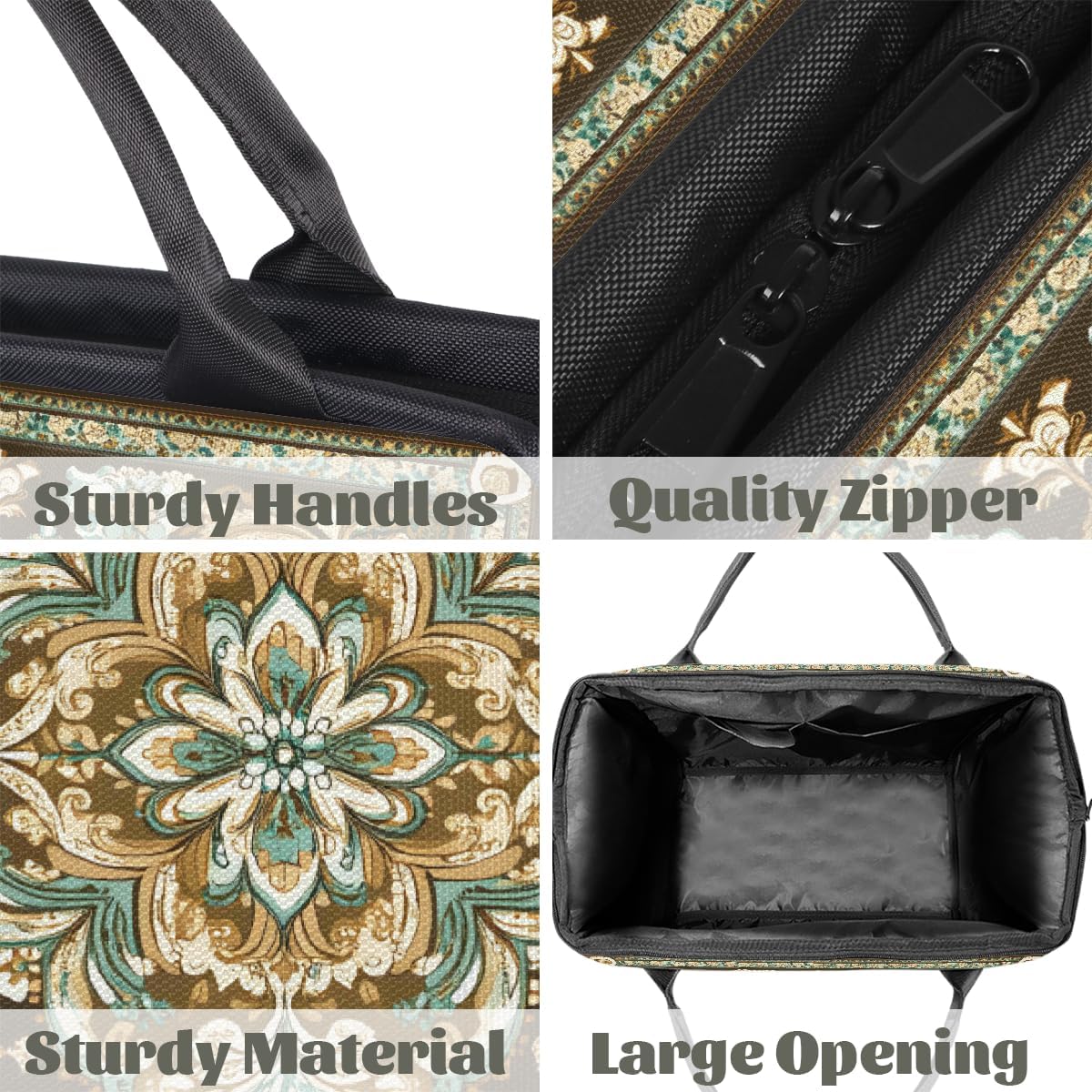 Overnight Weekender Bag for Men Women,Vintage Carpet Texture Travel Duffel Bag Waterproof Carry On Sports Gym Bags Luggage for Traveling Yoga Camping Airplane Hospital,A-24 image 5