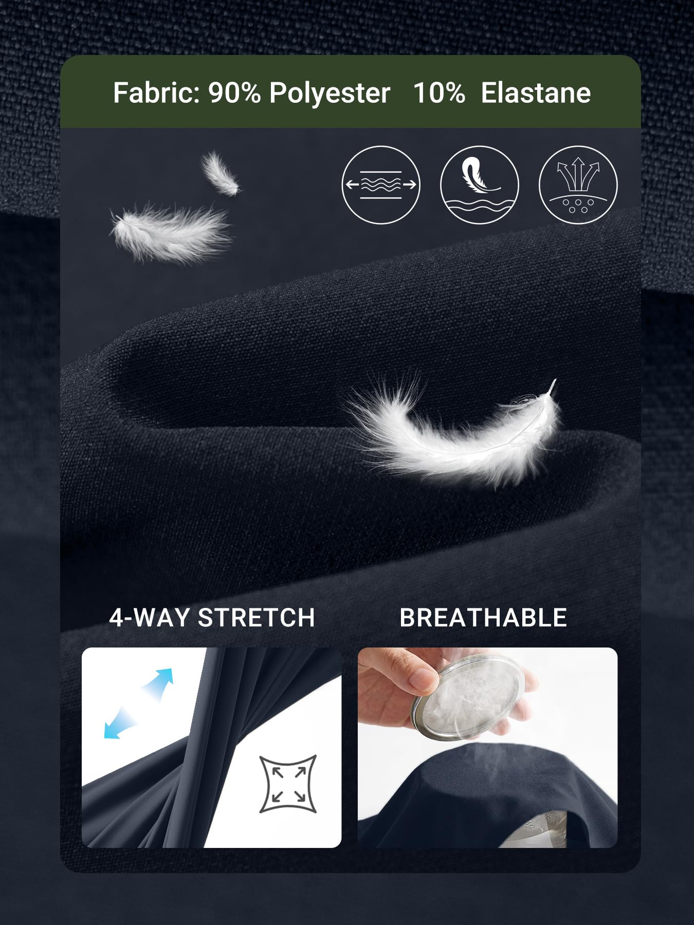 Pantalones de Senderismo Convertibles para Hombre, Impermeables, de Secado rápido, con Cremallera, Ligeros, tácticos, Multibolsillos, para Pesca al Aire Libre, Safari
