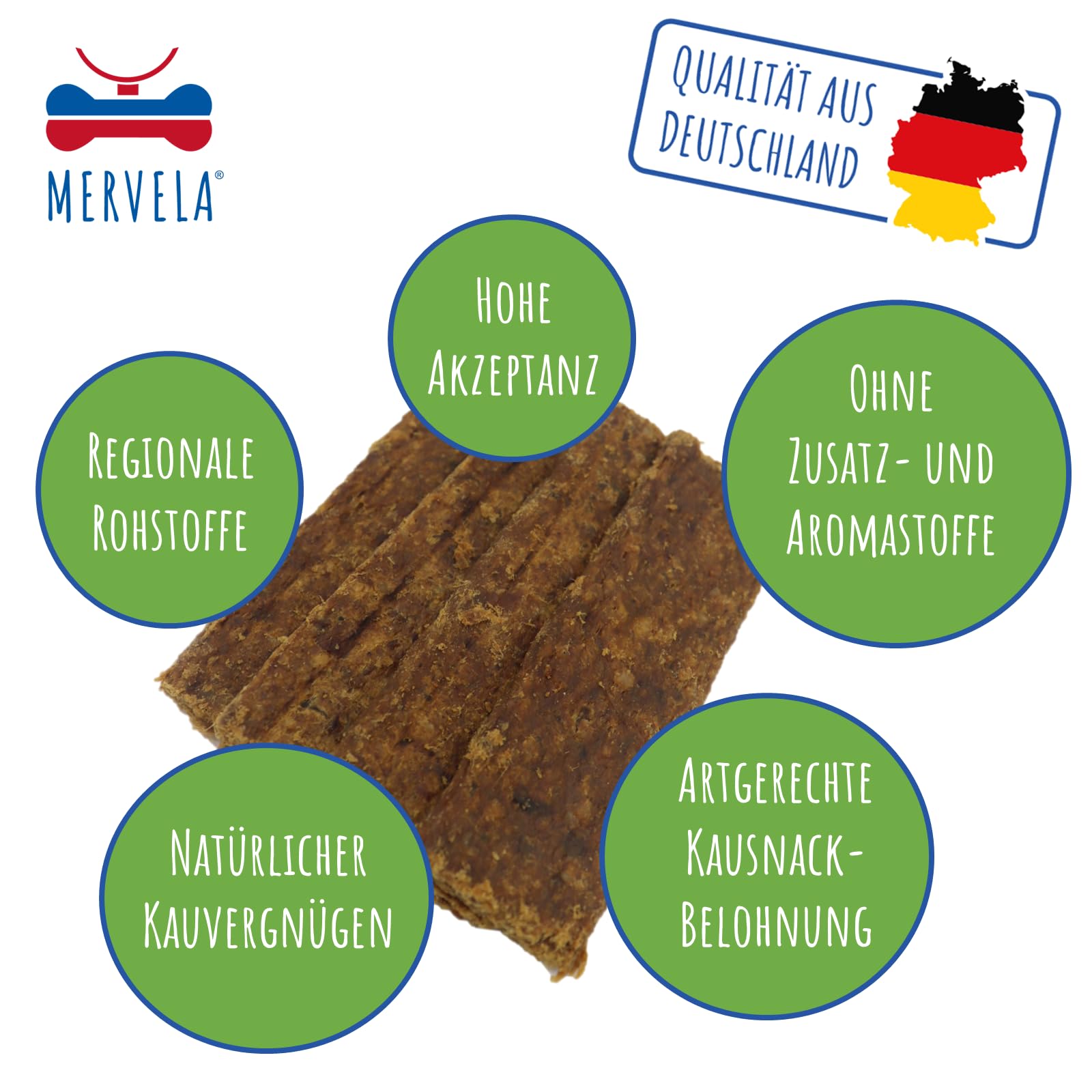 Pferd Fleischstreifen | 1.000 Gramm [Qualität aus Deutschland ] für Allergiker Sensitive Hunde | Belohnung | Trainingssnack | getreidefrei | Hundesnack