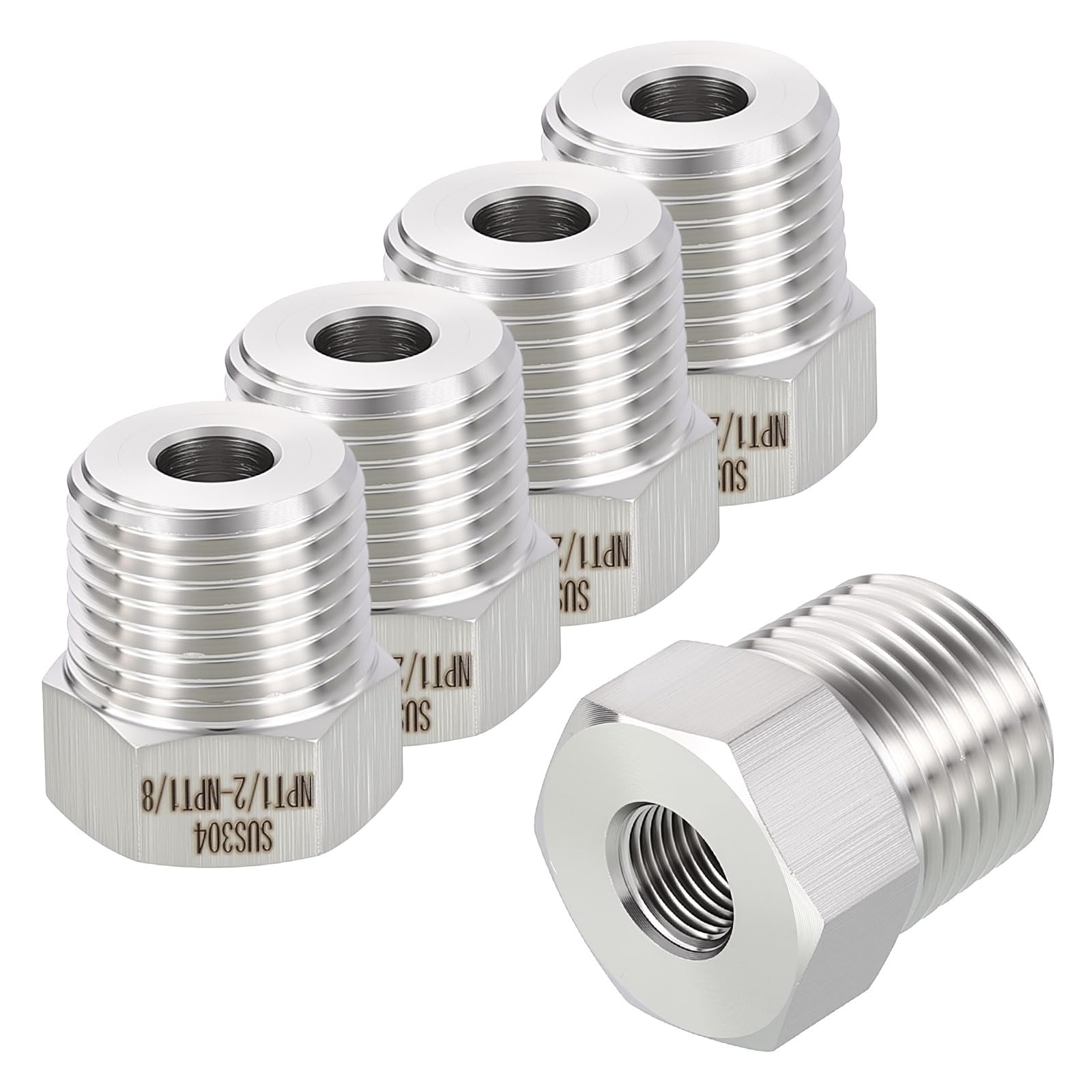 Adaptateur 1/2" mâle NPT en acier 304 pour stopper la corrosion des raccords 1/8"