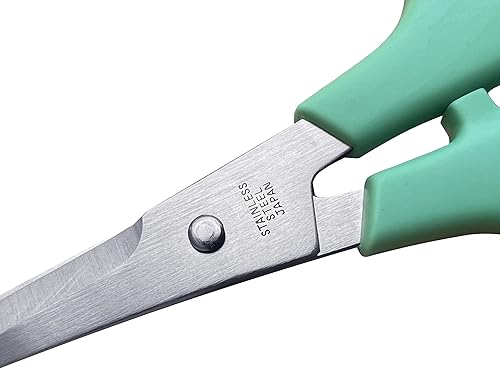 Miniatura 6 de CANARY Tijeras japonesas para manualidades con cortador de alambre de 6.8 pulgadas, mango de agarre suave, hoja de acero inoxidable japonesa