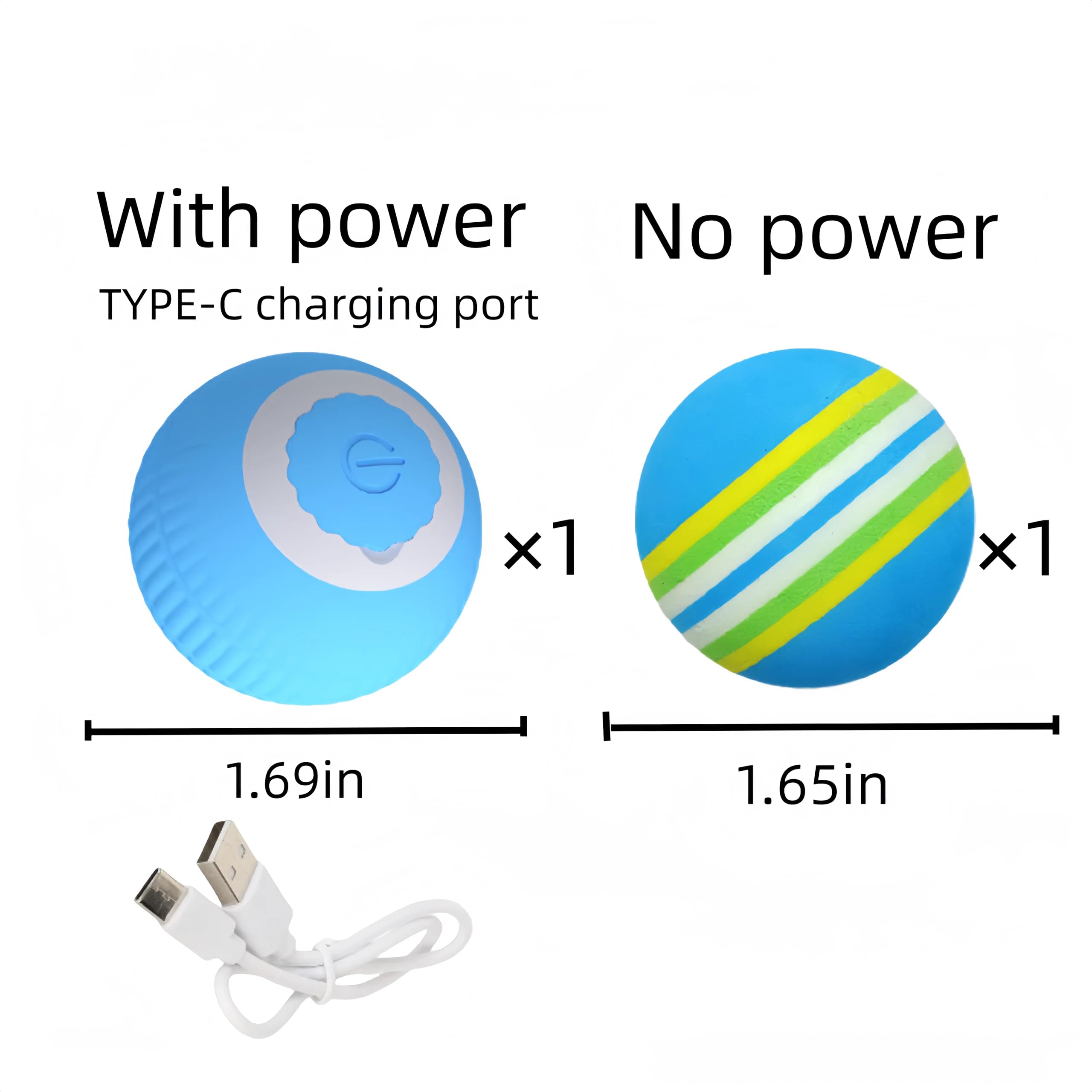 Wloom Power Ball 2.0 - Giocattolo per gatti, giocattolo interattivo per gatti, giocattolo interattivo per gatti di piccola taglia, palline giocattolo per cani di piccola taglia, gioco
