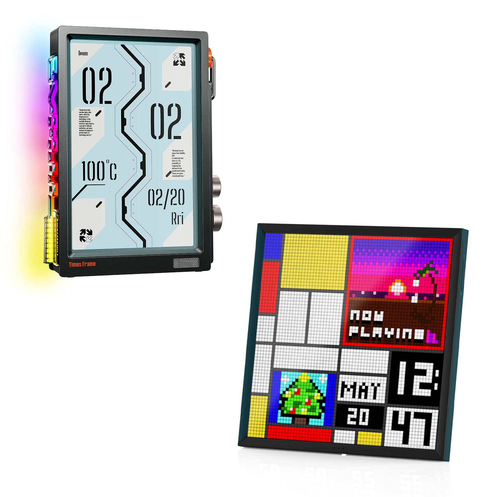 Pixoo-64 + Divoom Times Frame-10.1" Digital Picture Frame