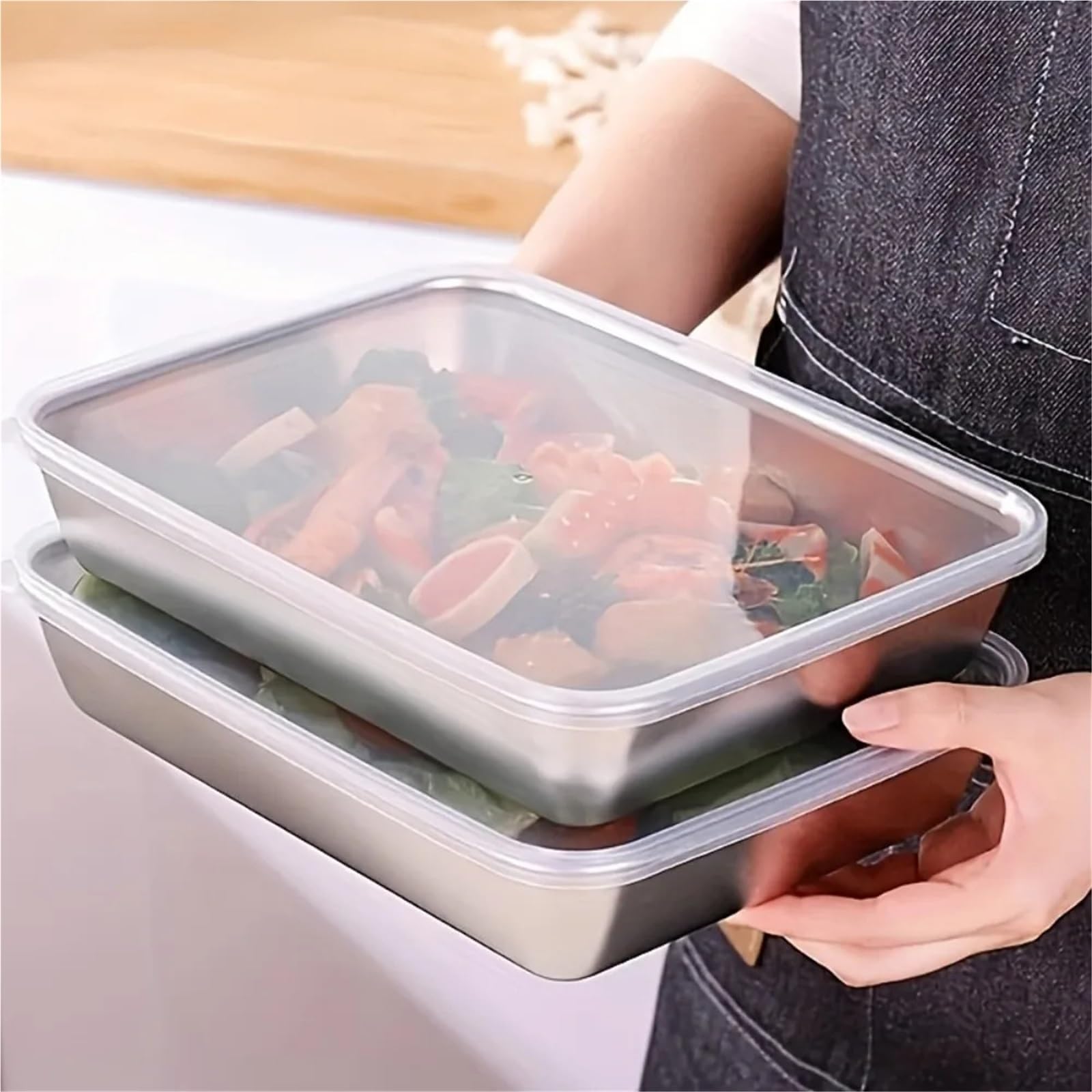 Contenitori for alimenti in acciaio inossidabile da 6 pezzi Per Il Cibo