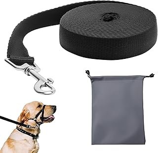 Schleppleine für Hunde 4.5m, Schleppleine mit Abschließbarer Karabine und 360° Karabiner, Hundeleine Ausbildungsleine, Hundeleine mit Handschlaufe für Training und Outdoor für kleine Hunde Katzen