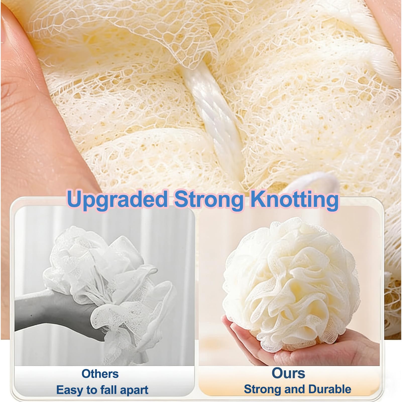 Soft Loofah Sponge - Gentle Exfoliation -5 Soft Loofah Sponge - Gentle Exfoliation -5