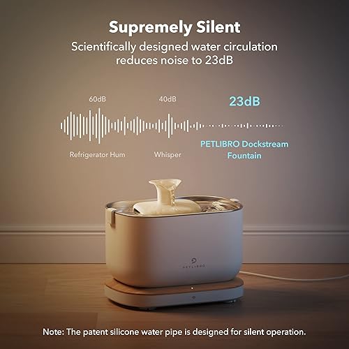 Miniatura 5 de PETLIBRO Fuente de agua para gatos controlada por aplicación, fuente de agua para mascotas con bandeja de acero inoxidable, fuentes de agua para