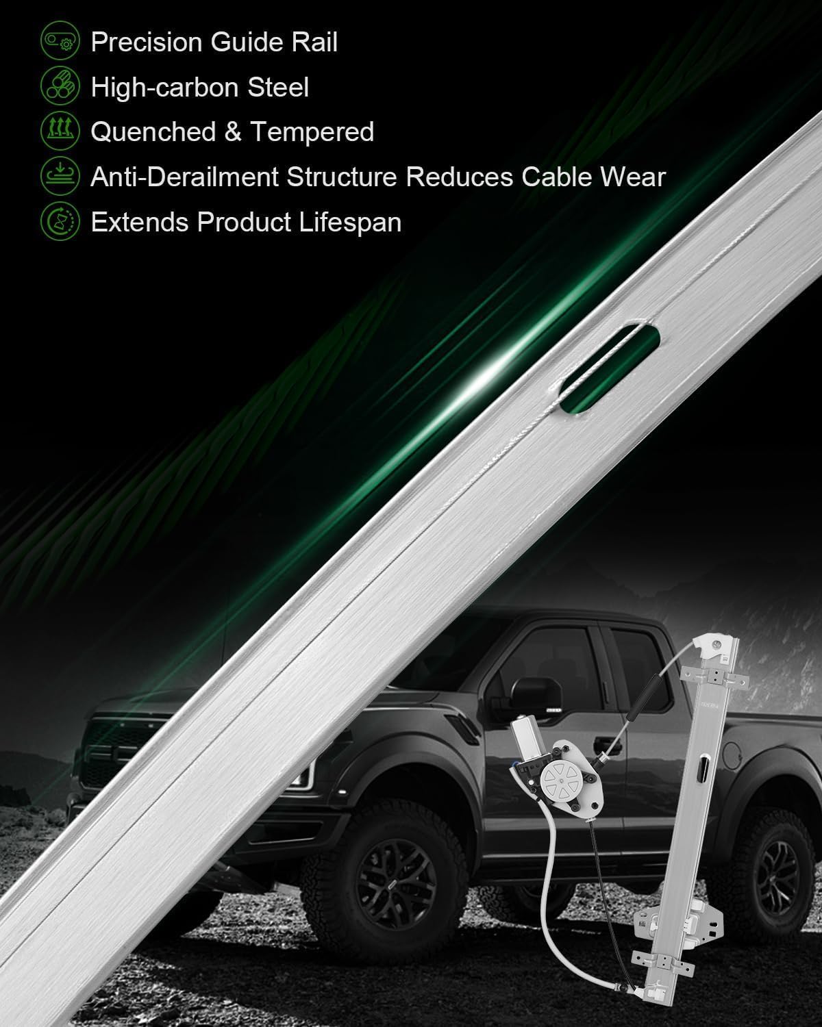 748-513 Rear Right Passenger Side Power Window Regulator with Motor for:-Honda Pilot 2003 2004 2005 2006 2007 2008 4 Door Sport Utility with 2 Pins OE# 748513 72710-S9V-A02 660501 135-58589R