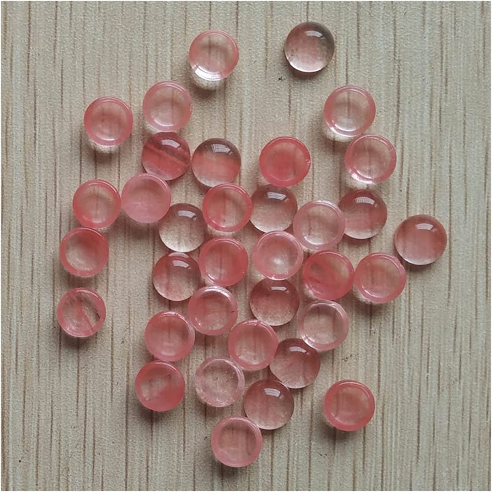Perles 10mm en pierre naturelle mixte rouge pastèque JCAKES pour création de bijoux DIY x50