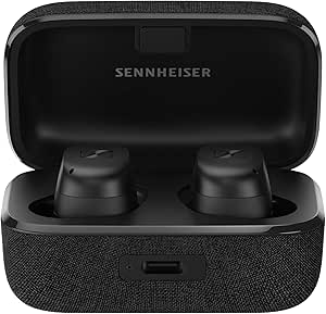 Sennheiser MOMENTUM True Wireless 3 — Bluetooth-In-Ear-Kopfhörer für Musik und Anrufe mit adaptiver Geräuschunterdrückung und 28 Stunden Akkulaufzeit, schwarz