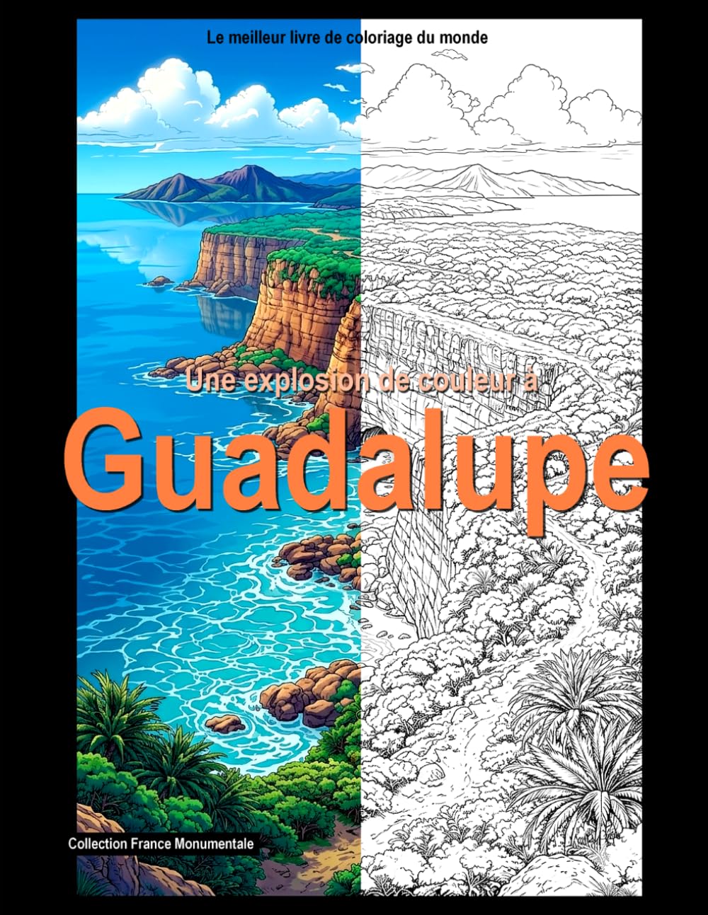 Une explosion de couleur à Guadalupe: Livre de coloriage pour adultes (Francia monumental)