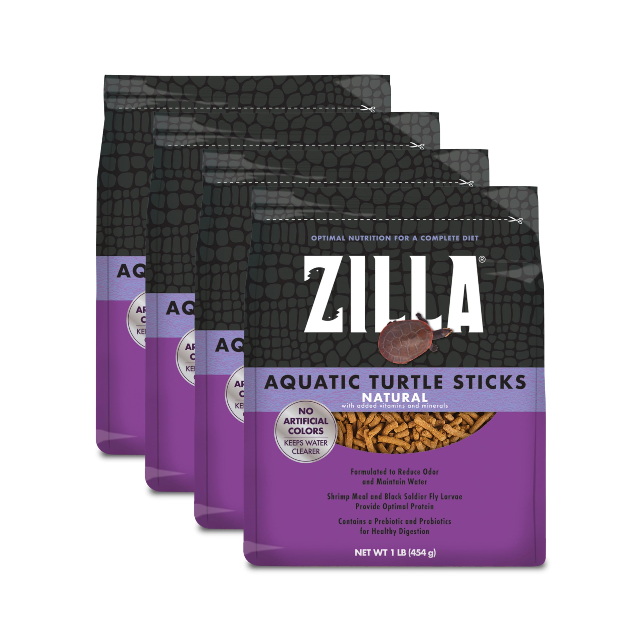 Zilla Aquatic Turtle Food, Floating Turtle Sticks, 4 Lb