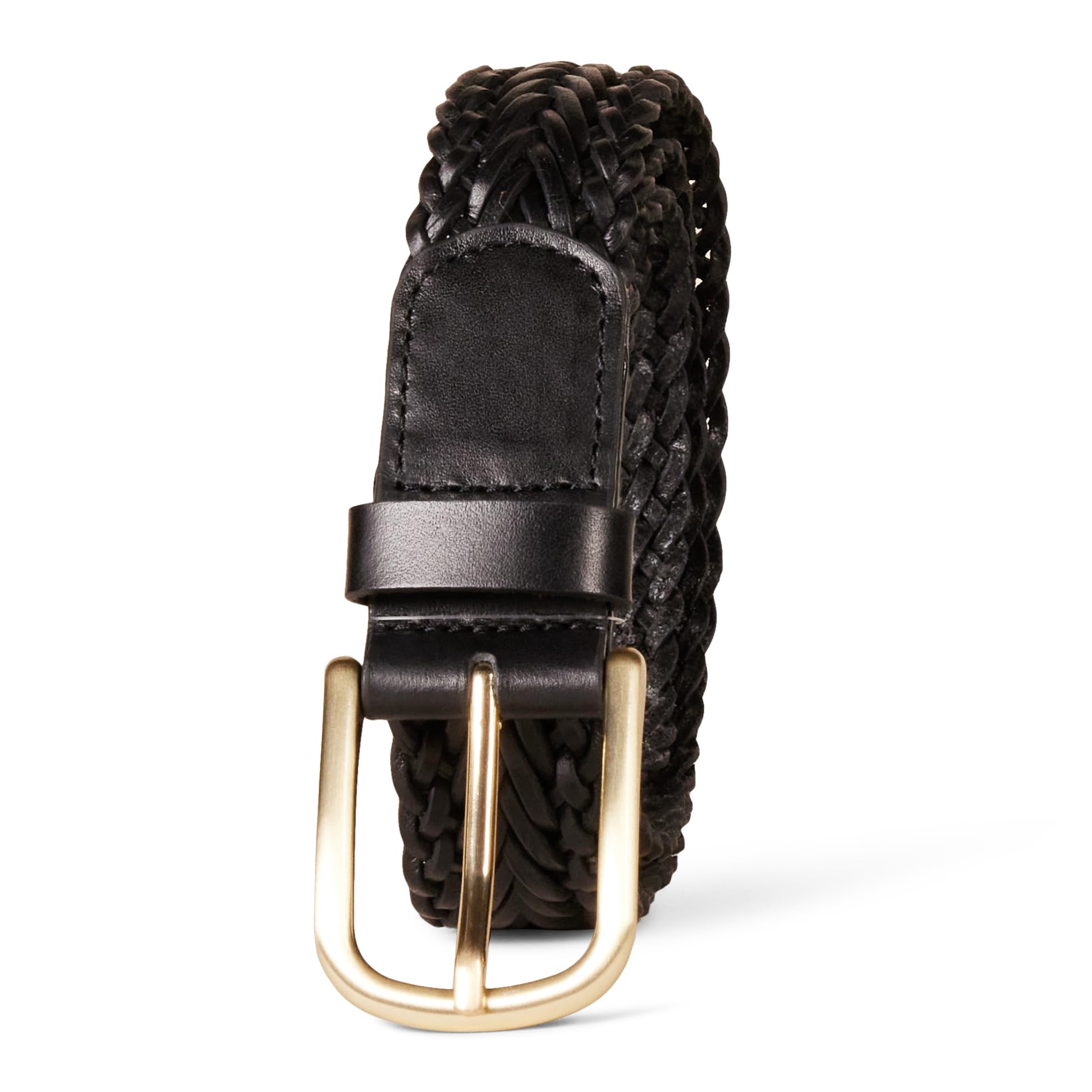 

                                                    Amazon Essentials Women's Leather Braided Woven Be