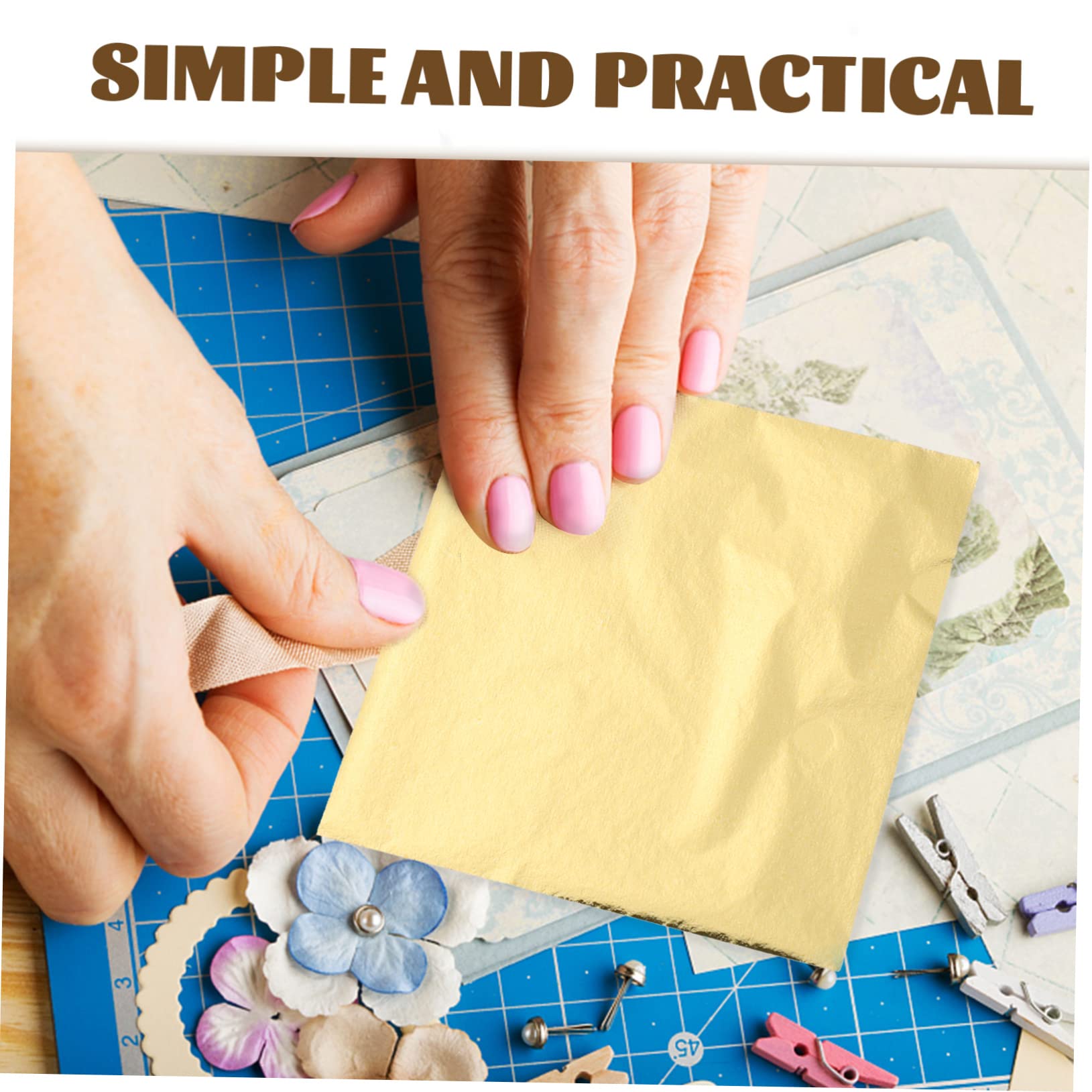ARTIBETTER Imitación Para Manualidades De Lámina Para Decoración Y Bricolaje Para Proyectos Diy Y Pintura De Arte 200 Hojas*4