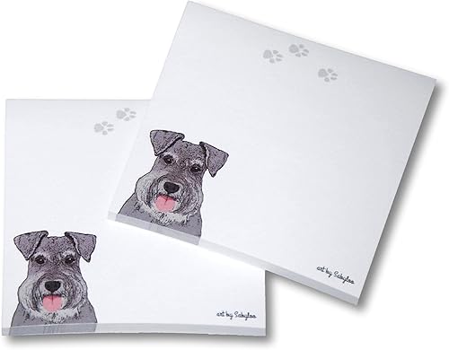 Schnauzer - Bloc de notas adhesivas, sin recortar, 100 hojas