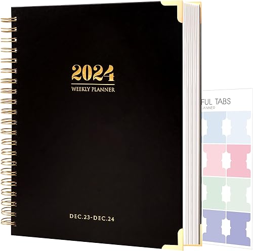 Miniatura 1 de Agenda semanal y mensual 2024 de 8.5 x 11 pulgadas, agenda grande de tapa dura de diciembre de 2023 a diciembre de 2024, planificador de 13 meses