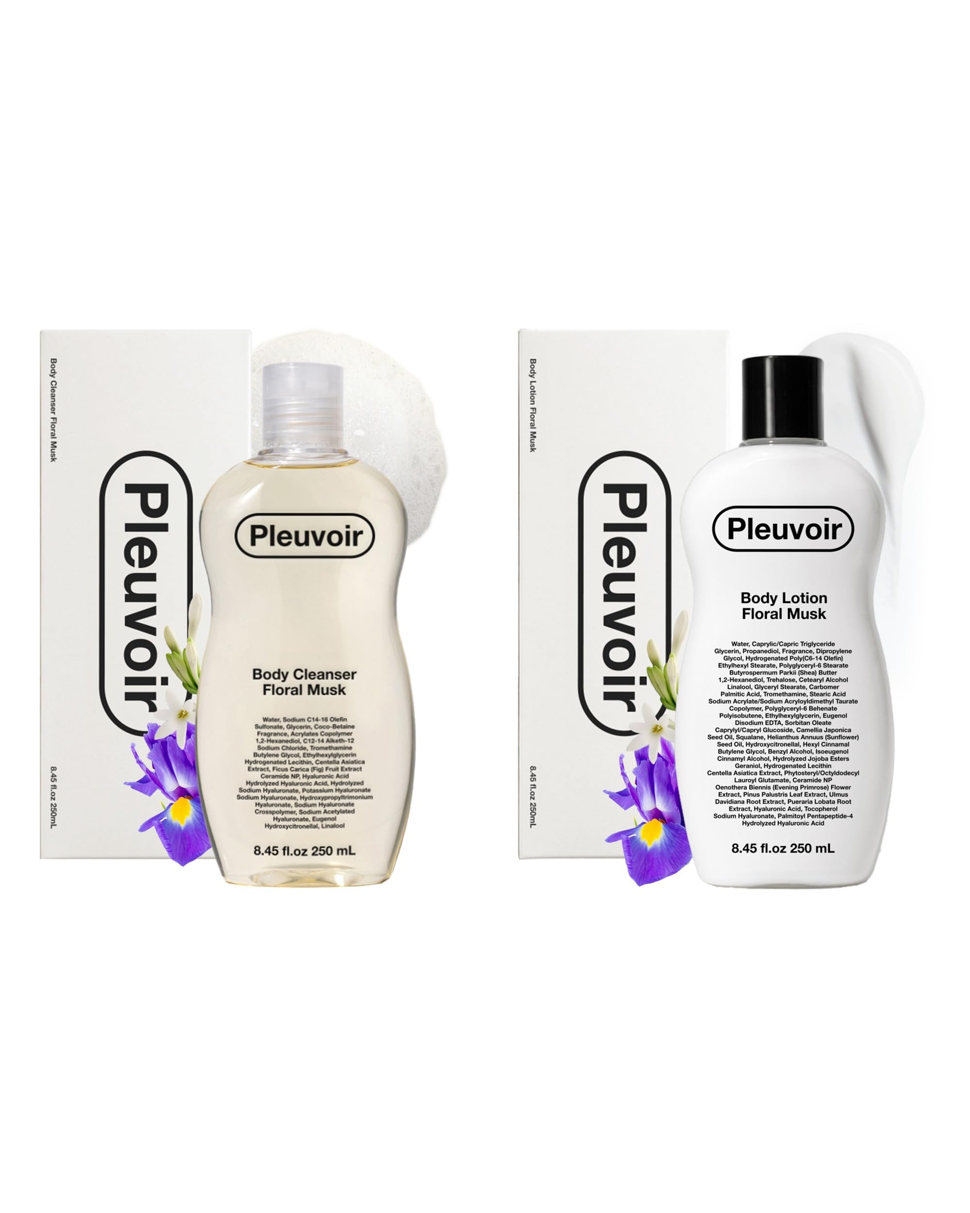 Pleuvoir Body Cleanser Floral Musk Body Lotion Floral Musk
