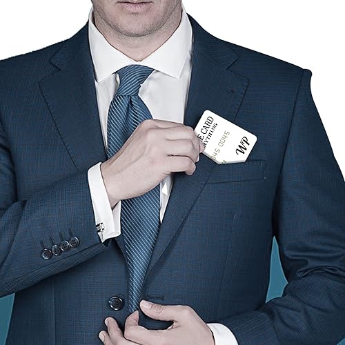 Miniatura 5 de JEHUPA 5 tarjetas de crédito falsas, tarjetas de visita 3D de PVC blanco, tarjetas de presentación de tarjetas de regalo de cumpleaños para hombres