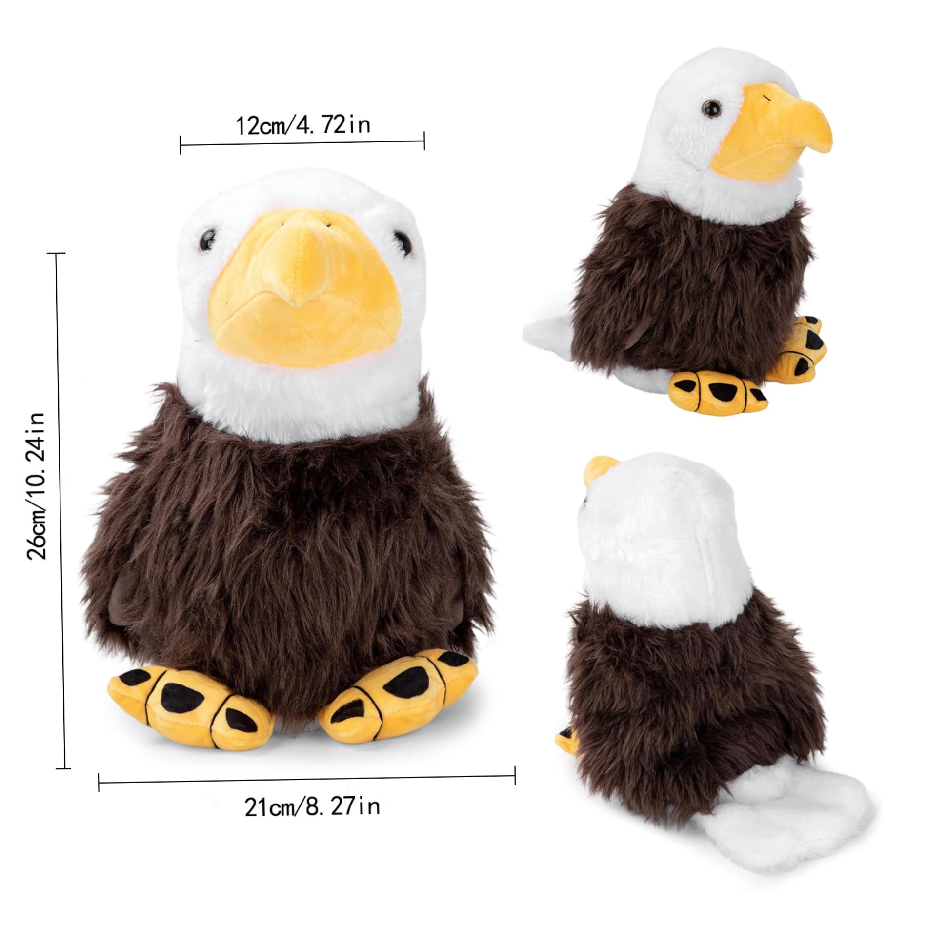 10x8-Zoll-Fahrer Kopfbezüge Golf Club Head Cover niedliche Adler-Form-Plüsch-Fahrer-Headcover Schutzdekorative Golfgeschenke für Frauen und Männer