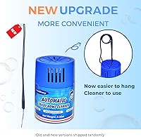 Vista 6 de Limpiadores de inodoro 2 botellas Tabletas limpiadoras automáticas de inodoro azul de larga duración, tabletas de inodoro seguras para sépticas
