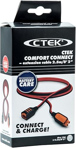 Miniatura 10 de CTEK (40-206) Cargador y mantenedor de batería MXS de 5.0-12 voltios con (56-941) accesorio de parachoques rosa