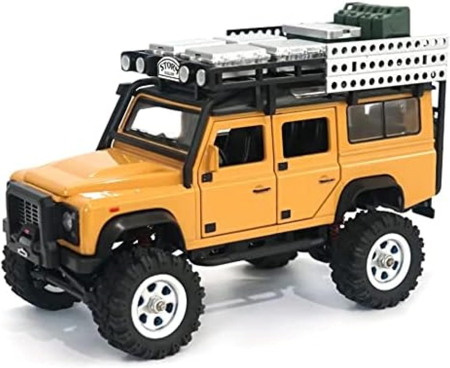 Samochód Rc 1/28 2.4g 4wd Buggy Mini Alloy Metal Wspinaczka Samochód 4x4 Model Pojazdu Terenowego Dla Dorosłych Drift Racing Truck Pilot Rc Rock Crawler Rock Toy Cars, Yellow, 2battery packs