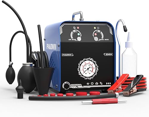 Probador de humo al vacío EVAP automotriz - Probador de diagnóstico de humo con bomba de aire incorporada para sistemas de tuberías de vehículos