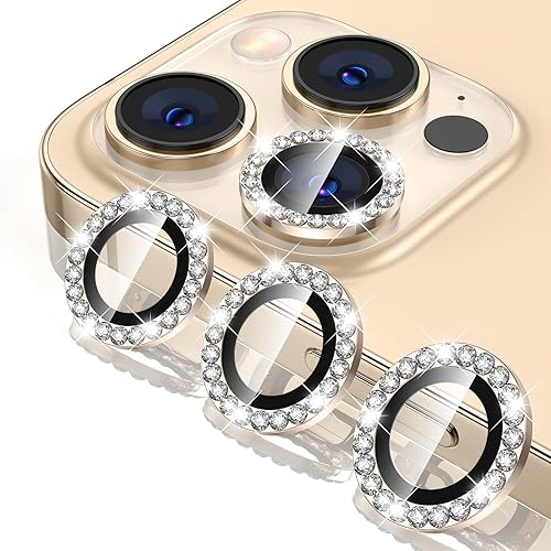 Miniatura 86 de Tensea Protector de lente de cámara para iPhone 14 Pro/iPhone 14 Pro Max, protector de pantalla de vidrio templado 9H, protector de anillo Purpurina