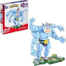 MEGA Pokémon Machomei - 399-teiliges Bauset zum erstellen Einer detailreichen Figur, 18 cm groß, boxt mit den Armen nach vorne, für Kinder ab 3 Jahren HTH70