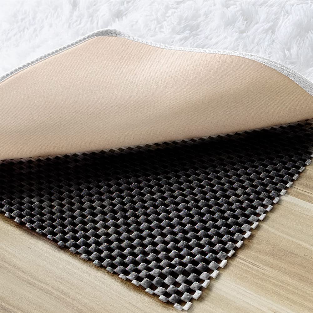 Moyishi Non-Slip Rug Pad Multipurpose Thick for Hardwood Floors Car Trunk Mats Shoe Mats Drawer Pad Black 24x78 — view 7