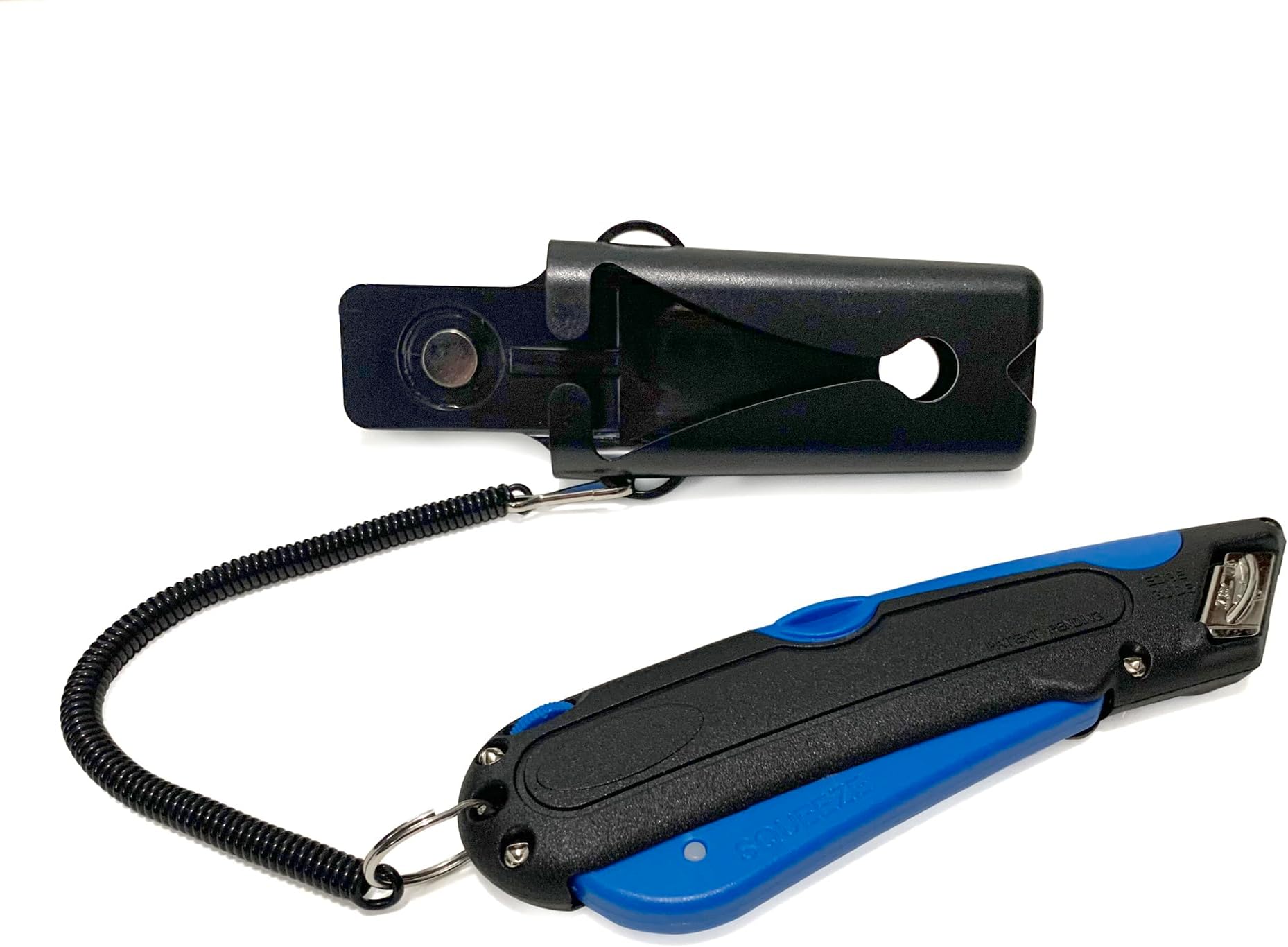 COSCO 091524 Box Cutter Knife w/Shielded Blade, Black/Blue