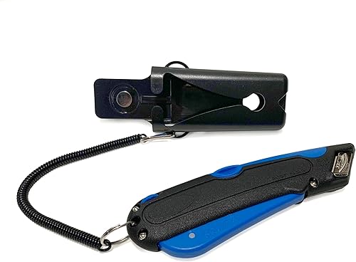 Garvey 091524 cúter de seguridad con funda, color negro y azul, Negro/Azul