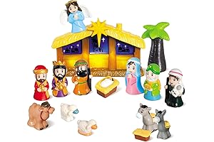 Lighted Nativity Set for Kids, Perfect for Christmas Playsets