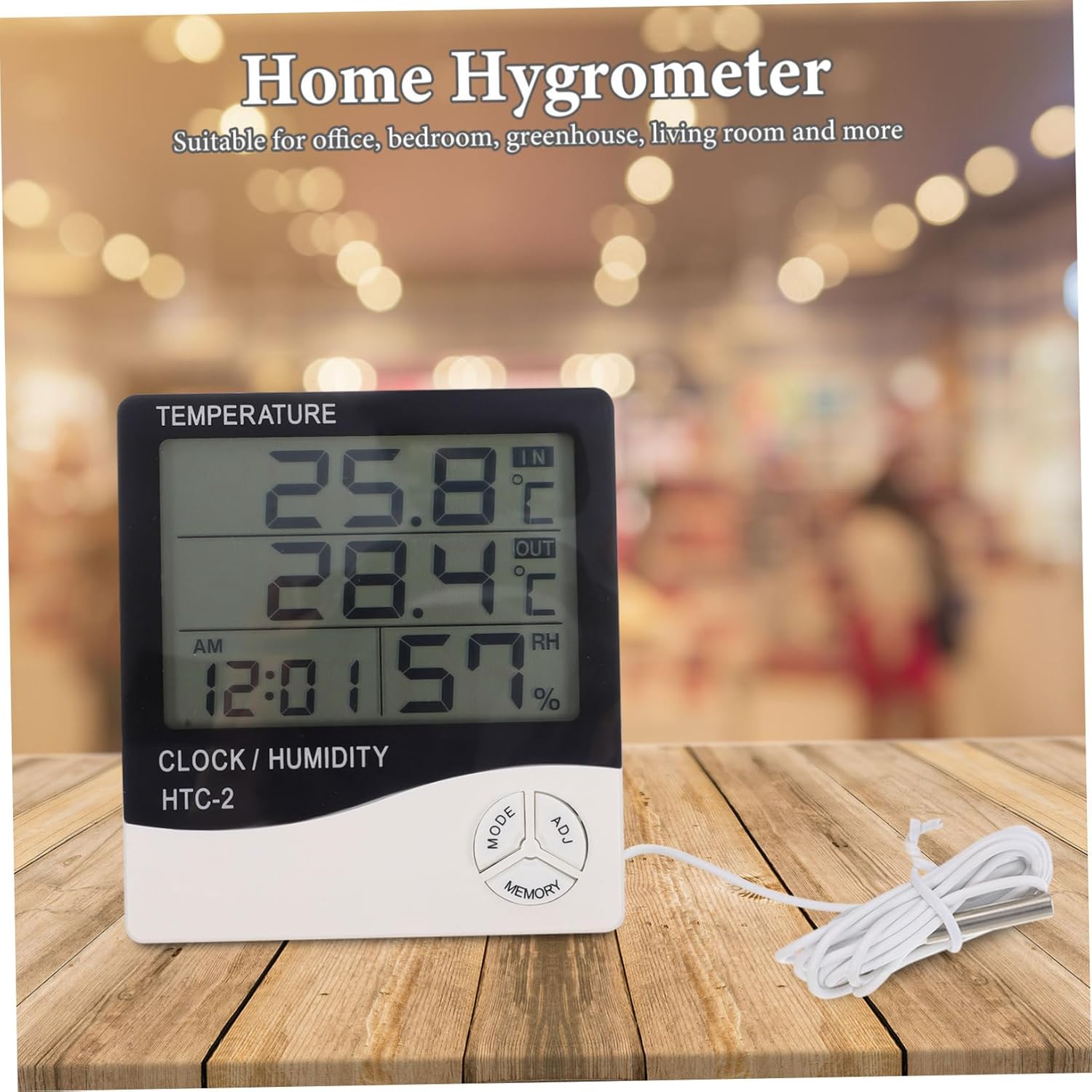 Sosoport 3pcs Digital Thermometer and Hygrometer for Fish Tank Accurate Temperature and Humidity Monitor LCD Display for Aquariums Greenhouses and Home Use