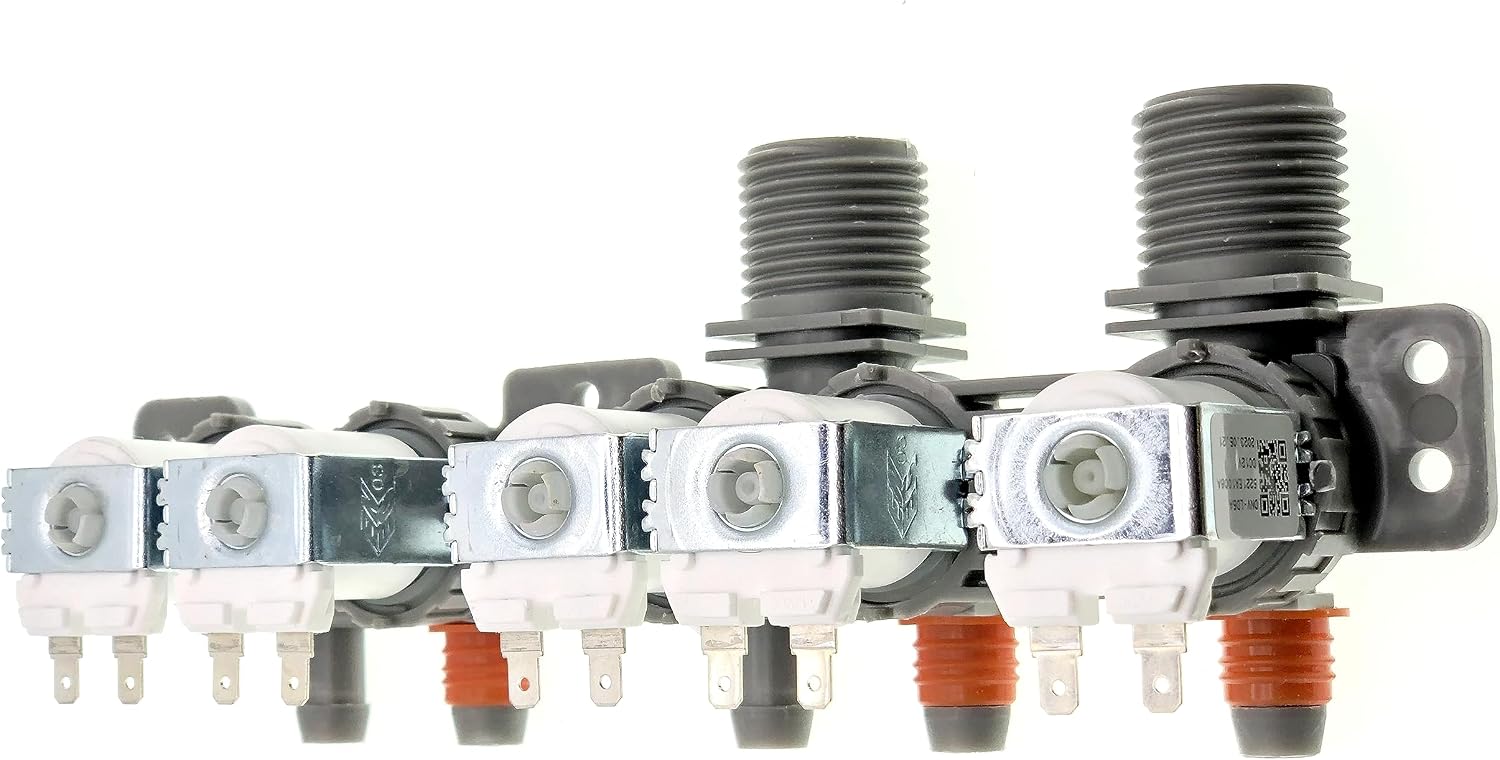 5221EA1008A WH13X10017 Washing Machine Water Inlet Valve Fit for GE Washer WPGT9150H0MG, WPGT9150H0WW, WPGT9350C0PL, WPGT9350C0WW, WPGT9360C0PL, Replace PS960664 AP3205006 AH960664.