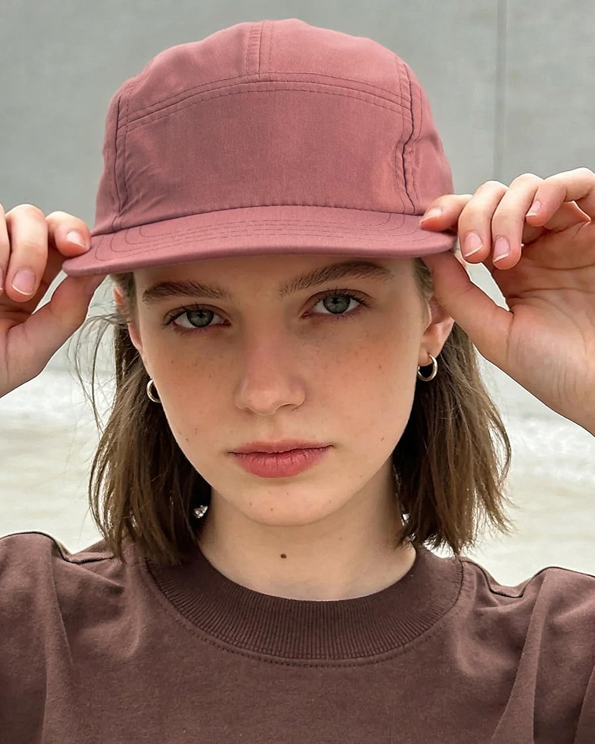 CLAPE 5 Panel Hat for Men, Quick Drying Sun Hat Unique Design Short Brim Bump Cap - Image 3