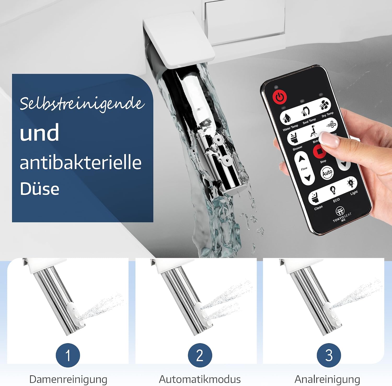 Dusch WC Aufsatz mit Warmwasser 4