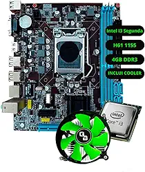 Kit Upgrade Intel I3 Segunda Placa Mãe H61 Ram 4GB DDR3