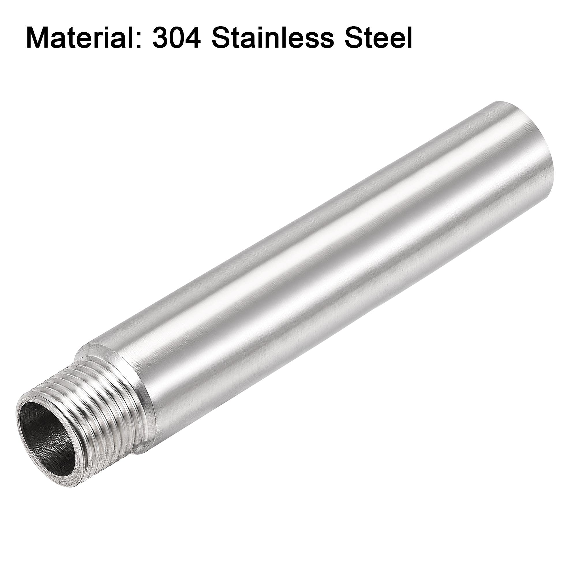 Amylove Shower Head Extension Arm - Stainless Steel, 2.4 Inch, 1/2PT Male To Female Thread, Set Of 2