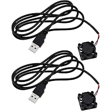 2pcs 2510 USB Cooling Fan Brushless Hydraulic Bearings DC Cooling Fan 25x25x10mm Micro Bearings Turbo Cooling Fan for Laptop Motherboard 3D Printer