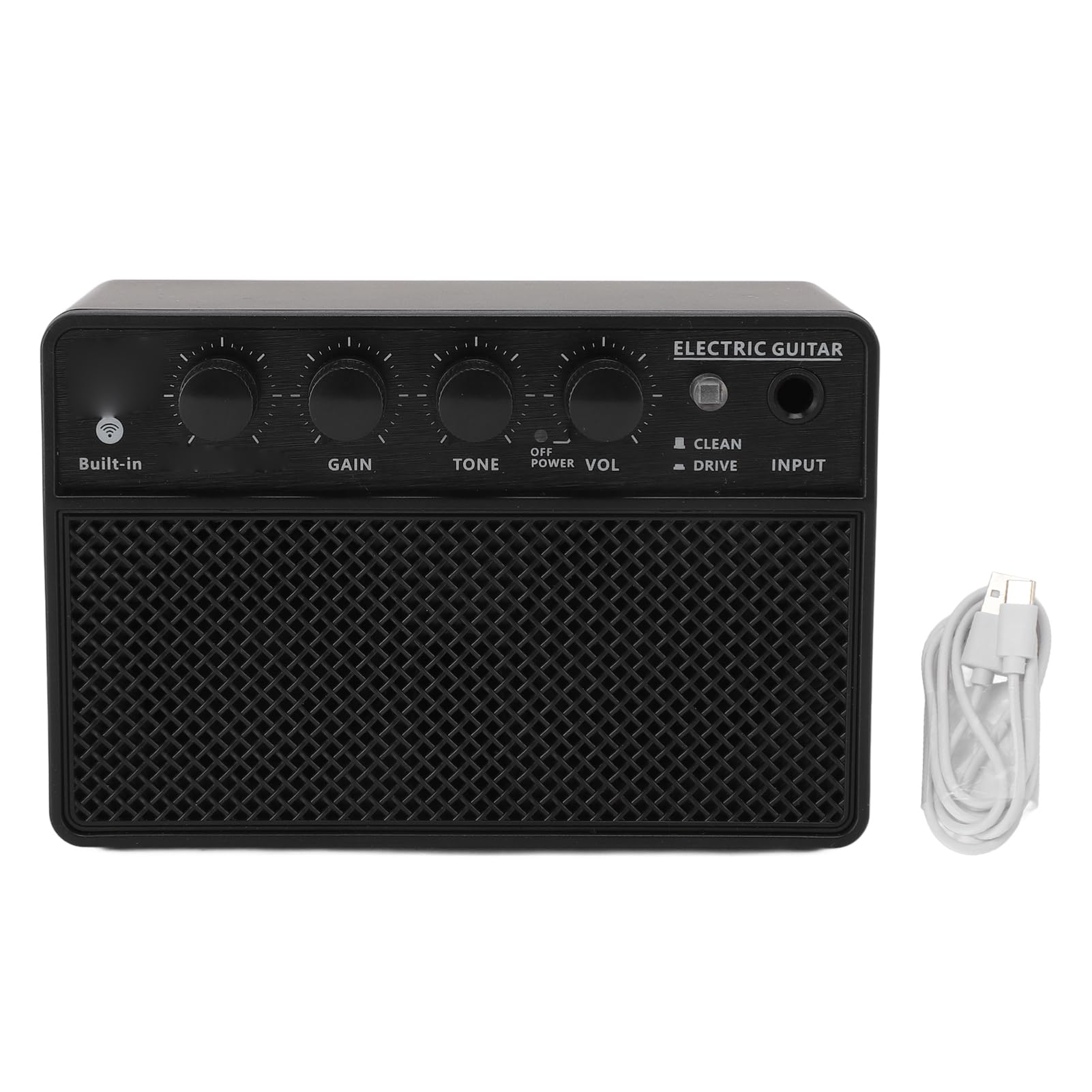 Tragbarer 10-W-Bassverstärker mit Wiederaufladbarem 3, 7-V-2000-mAh-Akku, Kleine Größe und Elegantes Design, Plug-and-Play, USB C, 4 Stunden Nutzungsdauer, 6, 35-mm-Eingangsbuchse