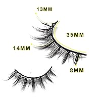 Vista 3 de Ahrikiss Pestañas de manga de aspecto natural, pestañas postizas de anime, suaves y ligeras, pestañas postizas de visón sintético, pestañas que