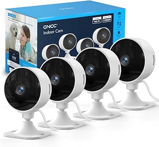 GNCC 1080P 2.4GHz Indoor Dome Security Cameras 4-Pack - Motion Detection, Night Vision, 2-Way Audio, Pet Dog Baby Monitor App