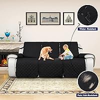 Vista 3 de PureFit Fundas de Sofá Reversibles Resistentes al Agua para Sofá Reclinable de 3 Asientos - Funda Antideslizante para Sofá Reclinable Dividido de 3