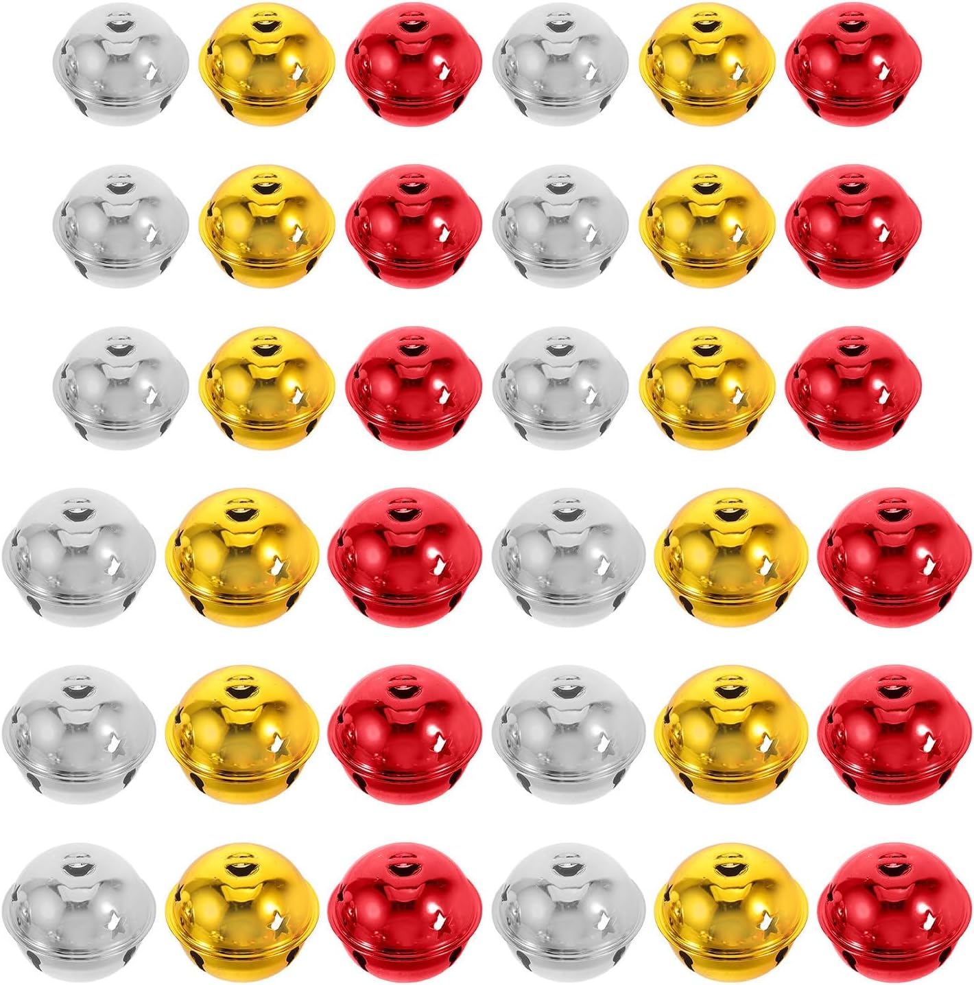 Alasum 60pcs Craft Bells, Colored Christmas Jingle Bells